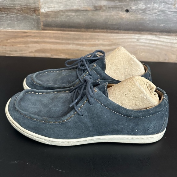 Born Men's Canning Sneaker Chukka Boot Size 10M Blue Suede Moc Toe Low Top - Picture 1 of 8